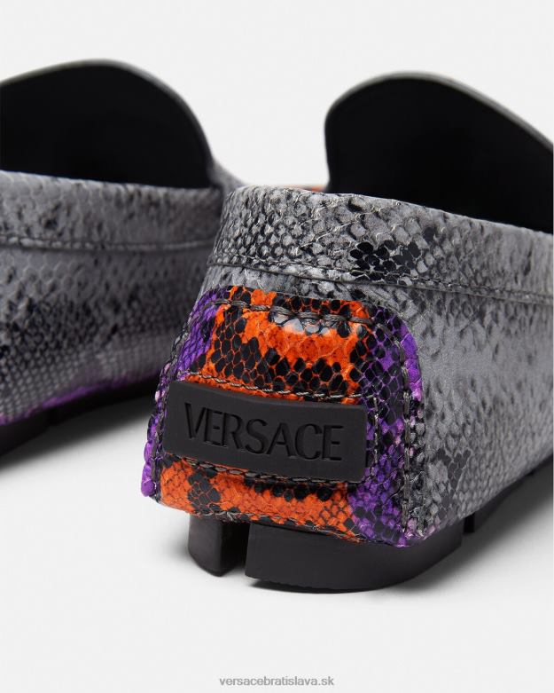topánka X8X8P1574 Versace python greca print la medusa mokasíny viacfarebný muži