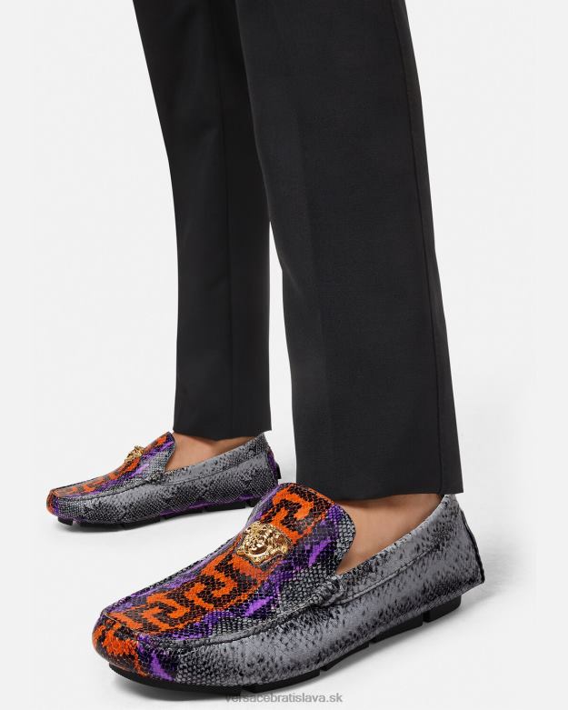 topánka X8X8P1574 Versace python greca print la medusa mokasíny viacfarebný muži