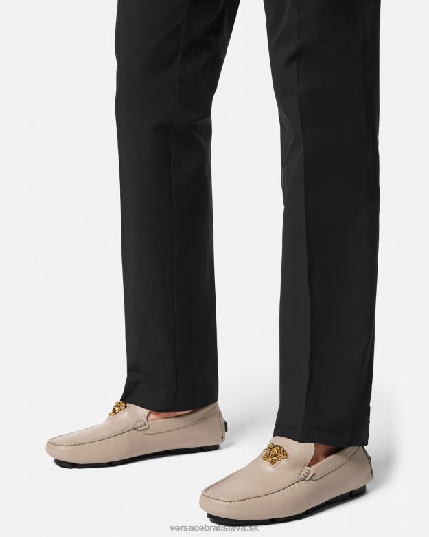 topánka X8X8P1601 Versace vodičské topánky la medusa béžová muži