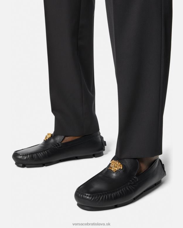 topánka X8X8P1602 Versace vodičské topánky la medusa čierna muži