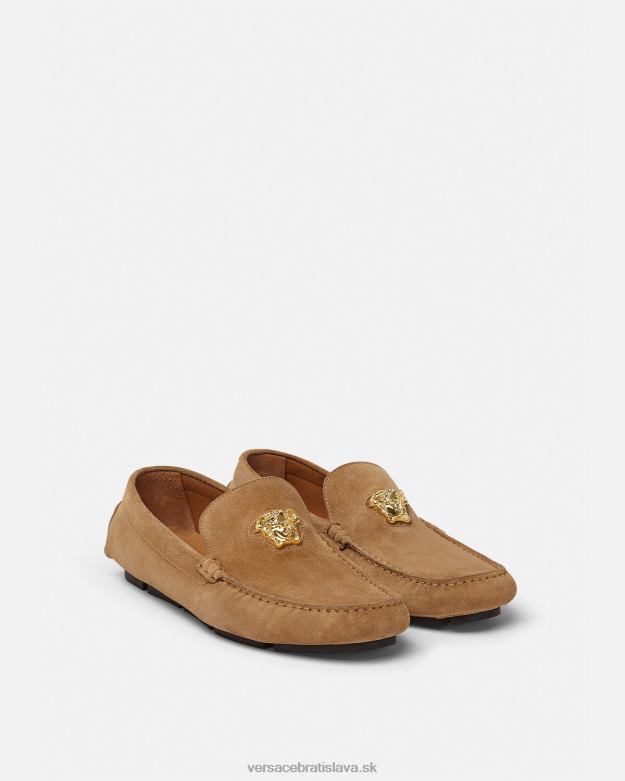 topánka X8X8P1605 Versace semišové vodičské topánky la medusa hnedá muži