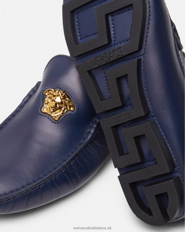 topánka X8X8P1606 Versace vodičské topánky la medusa námorníctvo muži