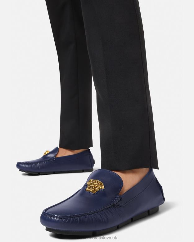 topánka X8X8P1606 Versace vodičské topánky la medusa námorníctvo muži