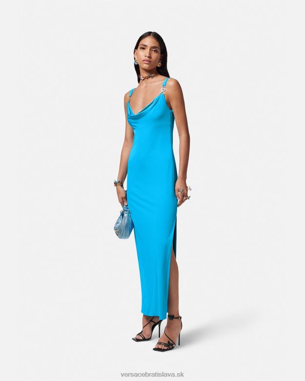 oblečenie X8X8P17 Versace dlhé šaty medusa \'95 Modrá ženy