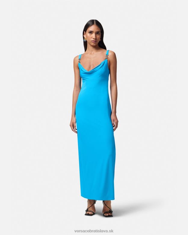 oblečenie X8X8P17 Versace dlhé šaty medusa \'95 Modrá ženy