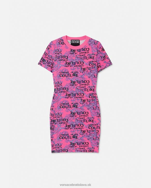 oblečenie X8X8P2184 Versace tričko couture s logom fuchsiová ženy
