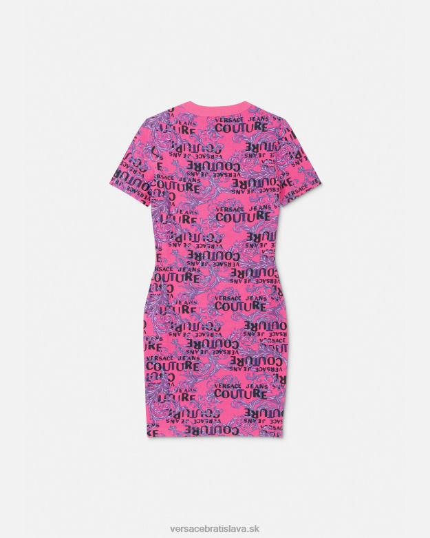 oblečenie X8X8P2184 Versace tričko couture s logom fuchsiová ženy