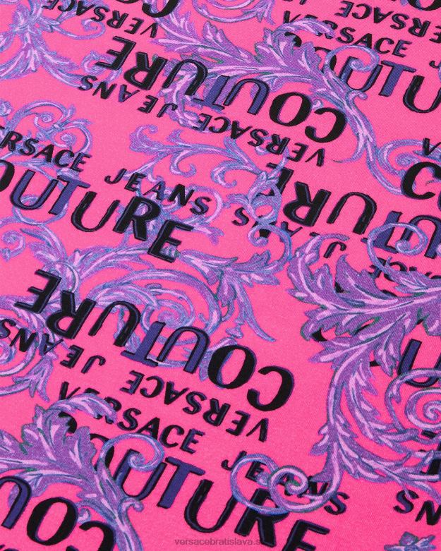 oblečenie X8X8P2184 Versace tričko couture s logom fuchsiová ženy