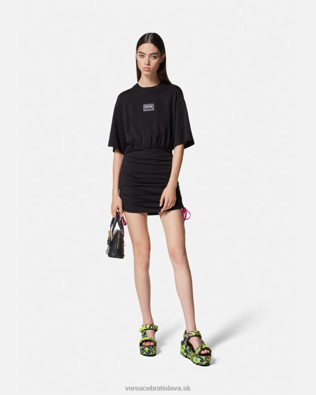 oblečenie X8X8P2192 Versace Tričko s logom čísla kusu čierna ženy