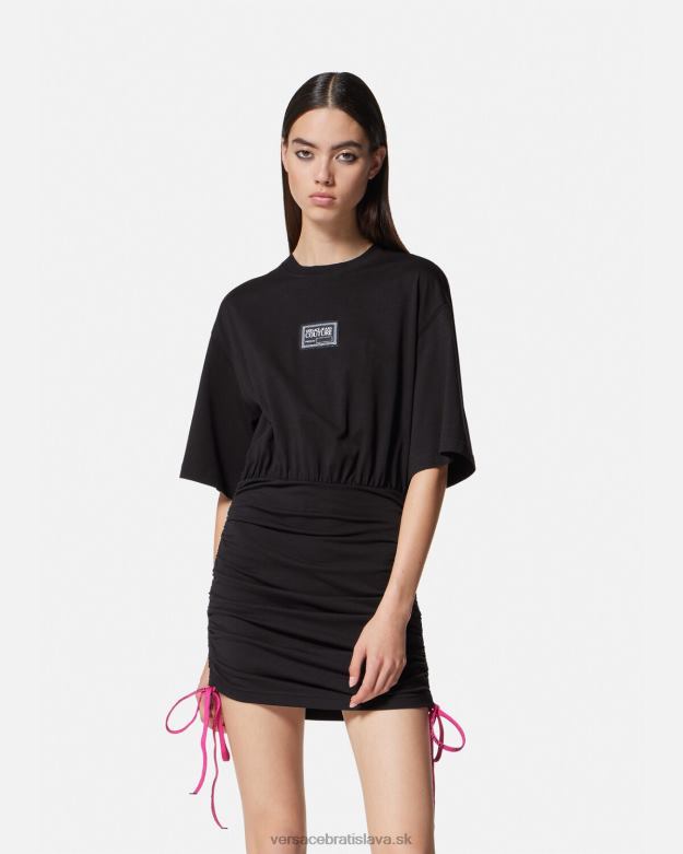 oblečenie X8X8P2192 Versace Tričko s logom čísla kusu čierna ženy