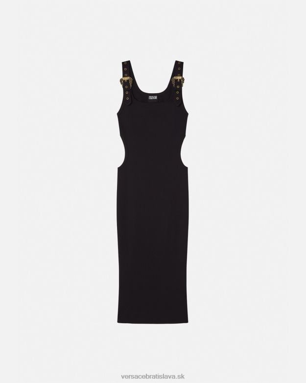 oblečenie X8X8P2197 Versace baroková couture1 šaty s prackou čierna ženy