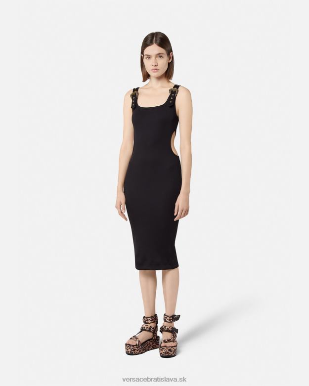 oblečenie X8X8P2197 Versace baroková couture1 šaty s prackou čierna ženy