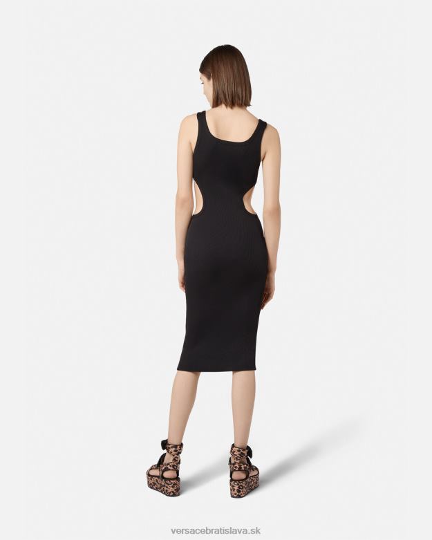 oblečenie X8X8P2197 Versace baroková couture1 šaty s prackou čierna ženy