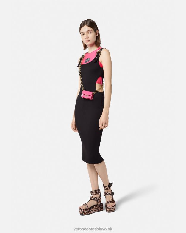oblečenie X8X8P2197 Versace baroková couture1 šaty s prackou čierna ženy