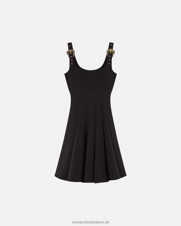 oblečenie X8X8P2198 Versace baroková couture1 šaty s prackou čierna ženy