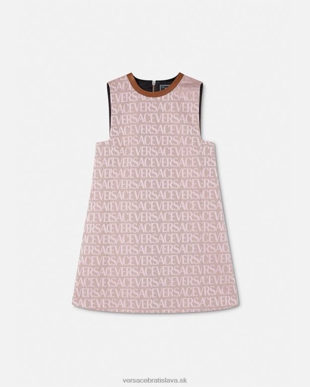 oblečenie X8X8P26 Versace celoplošné mini šaty ružová a potlač ženy