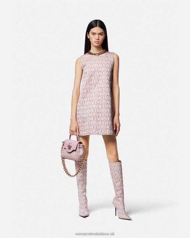oblečenie X8X8P26 Versace celoplošné mini šaty ružová a potlač ženy