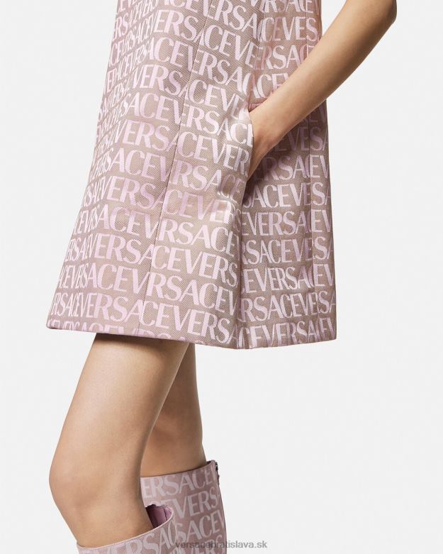 oblečenie X8X8P26 Versace celoplošné mini šaty ružová a potlač ženy