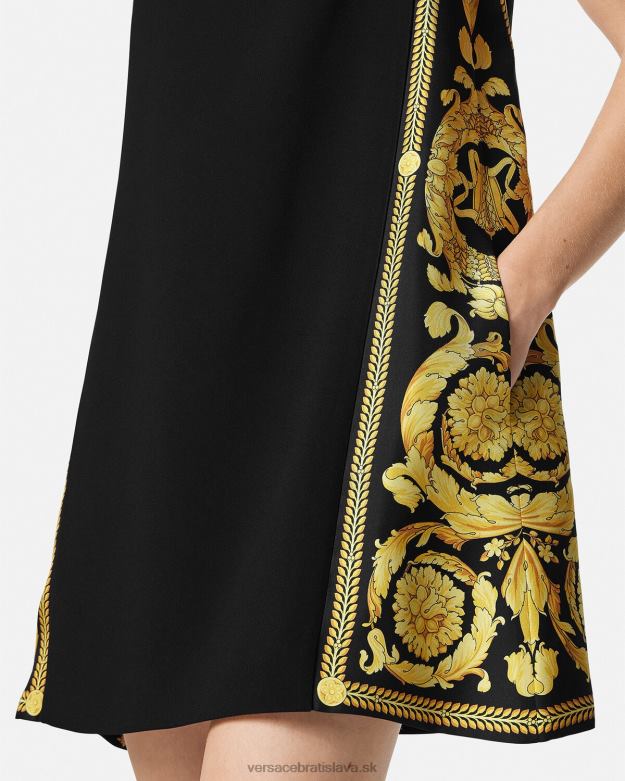 oblečenie X8X8P28 Versace barocco mini šaty vytlačiť ženy