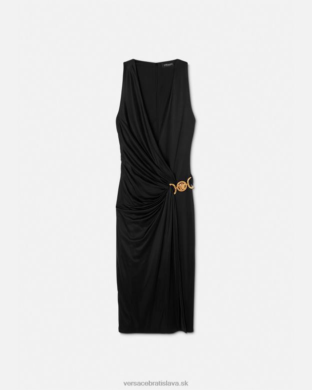 oblečenie X8X8P29 Versace midi šaty medusa '95 čierna ženy