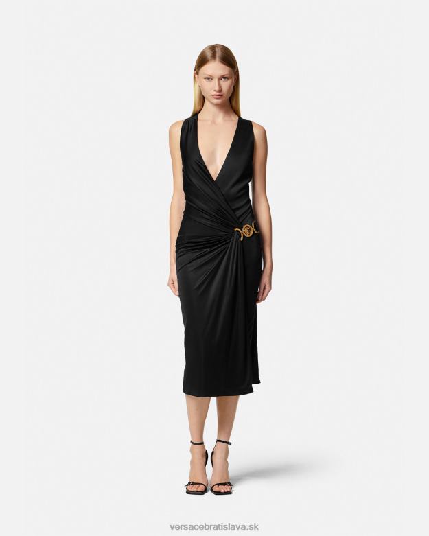 oblečenie X8X8P29 Versace midi šaty medusa \'95 čierna ženy