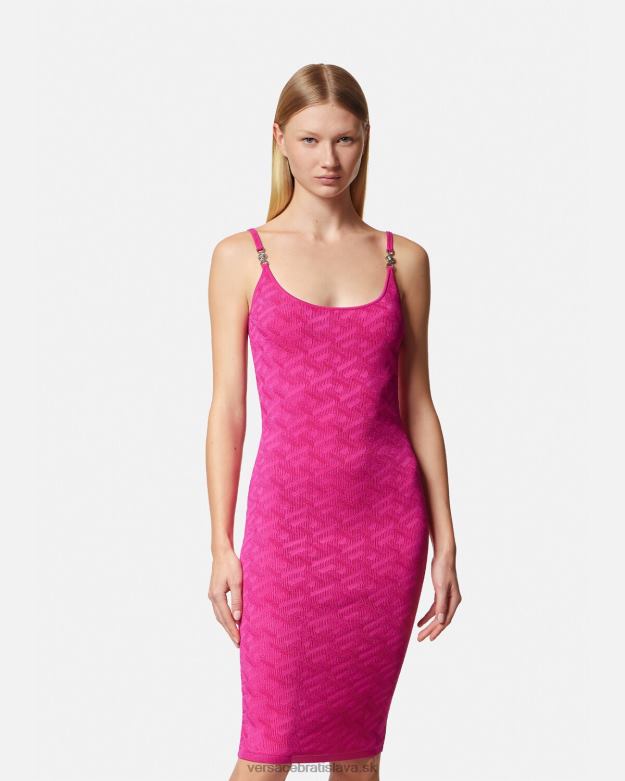 oblečenie X8X8P30 Versace midi šaty la greca medusa \'95 fuchsiová ženy