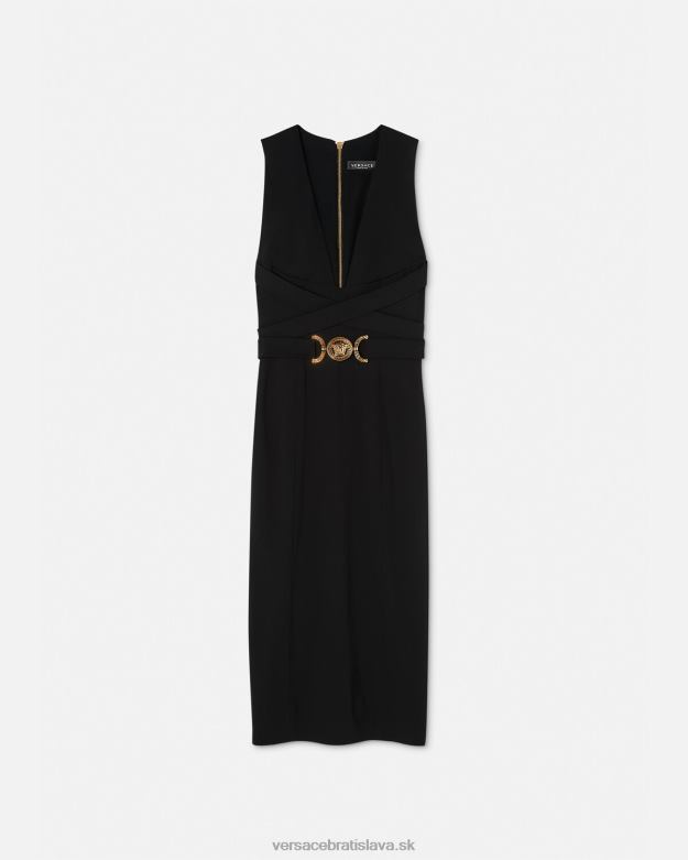 oblečenie X8X8P35 Versace midi šaty medusa '95 čierna ženy