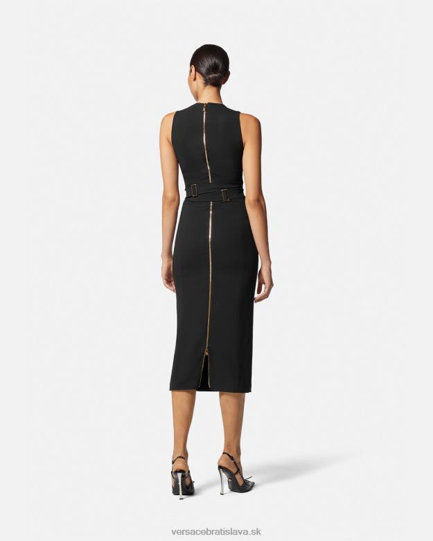 oblečenie X8X8P35 Versace midi šaty medusa \'95 čierna ženy