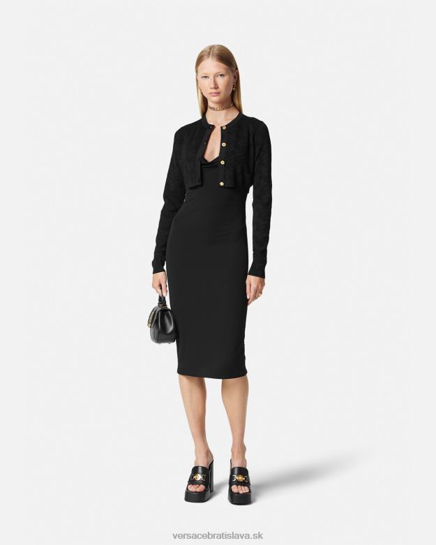 oblečenie X8X8P40 Versace midi šaty medusa \'95 čierna ženy