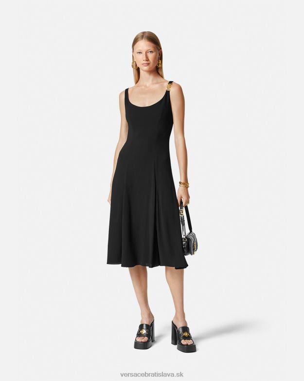 oblečenie X8X8P41 Versace midi šaty medusa \'95 čierna ženy
