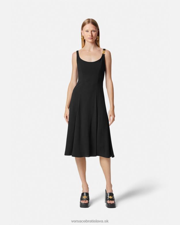 oblečenie X8X8P41 Versace midi šaty medusa \'95 čierna ženy