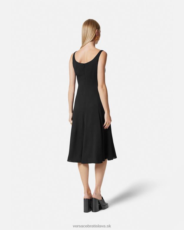 oblečenie X8X8P41 Versace midi šaty medusa \'95 čierna ženy