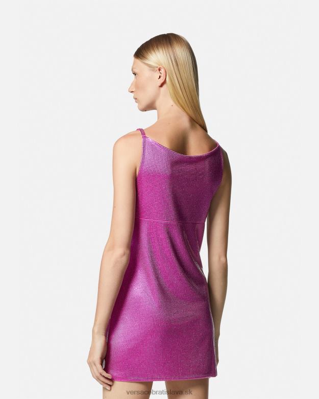 oblečenie X8X8P63 Versace minišaty medusa \'95 z kovovej sieťoviny fuchsiová ženy