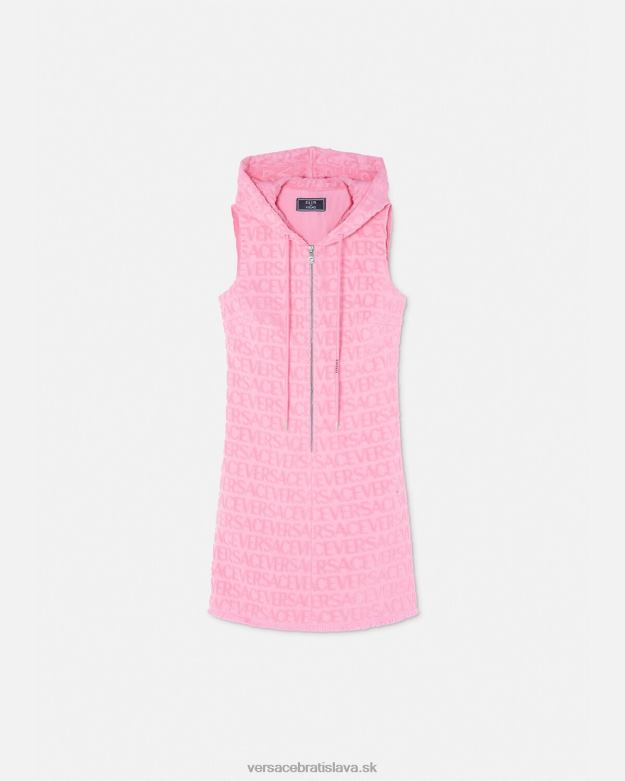 oblečenie X8X8P9 Versace celoplošné uterákové mini šaty Ružová ženy