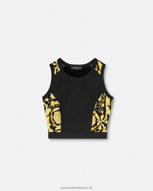 oblečenie X8X8P232 Versace športová podprsenka barocco gym čierna ženy