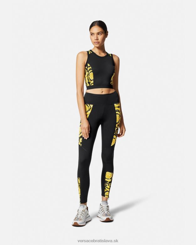oblečenie X8X8P232 Versace športová podprsenka barocco gym čierna ženy