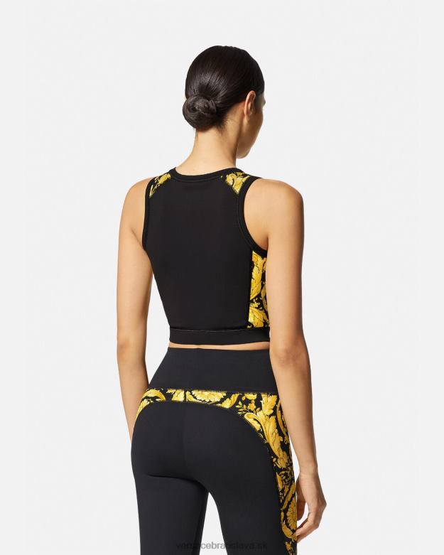 oblečenie X8X8P232 Versace športová podprsenka barocco gym čierna ženy