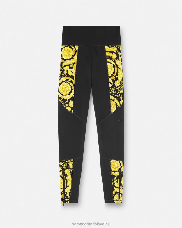 oblečenie X8X8P233 Versace barocco gymnastické legíny čierna ženy