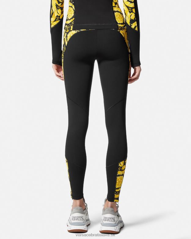 oblečenie X8X8P233 Versace barocco gymnastické legíny čierna ženy