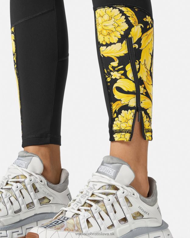 oblečenie X8X8P233 Versace barocco gymnastické legíny čierna ženy
