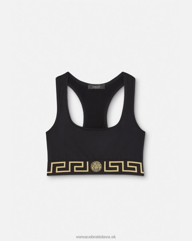 oblečenie X8X8P237 Versace športová podprsenka greca border gym čierna ženy