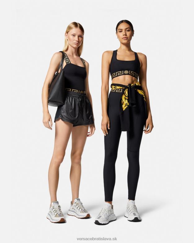 oblečenie X8X8P237 Versace športová podprsenka greca border gym čierna ženy