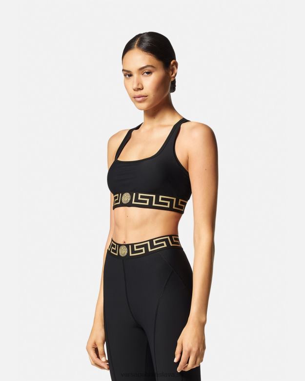 oblečenie X8X8P237 Versace športová podprsenka greca border gym čierna ženy