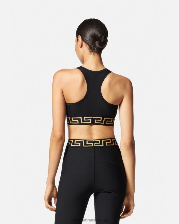 oblečenie X8X8P237 Versace športová podprsenka greca border gym čierna ženy