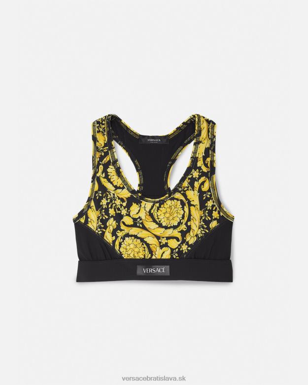 oblečenie X8X8P240 Versace barocco športová podprsenka čierna ženy
