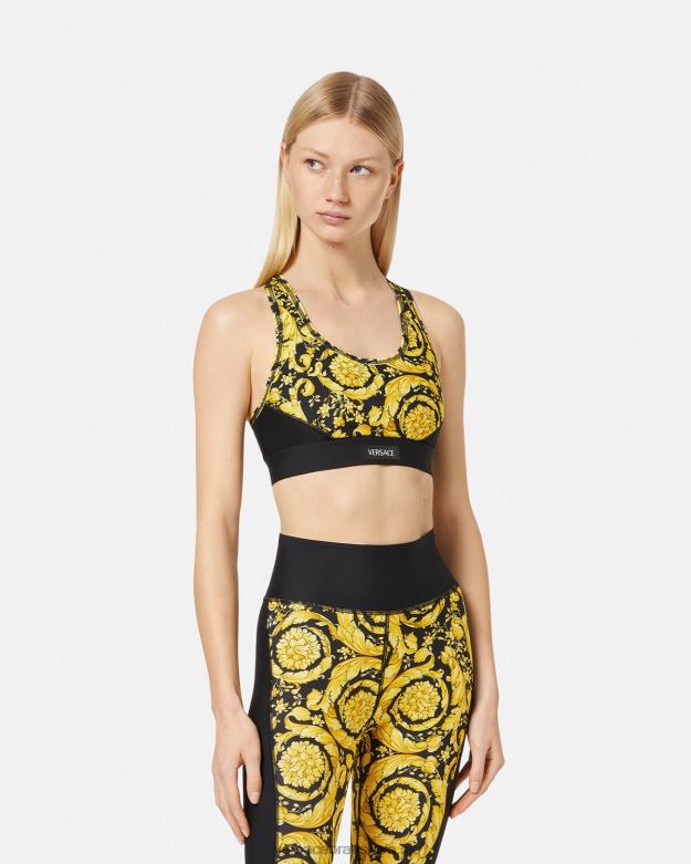 oblečenie X8X8P240 Versace barocco športová podprsenka čierna ženy