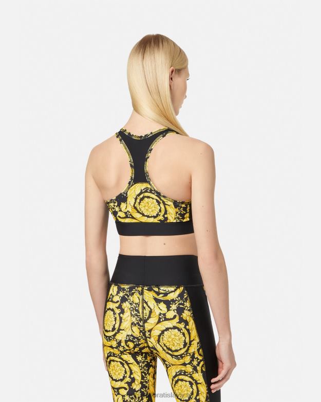 oblečenie X8X8P240 Versace barocco športová podprsenka čierna ženy