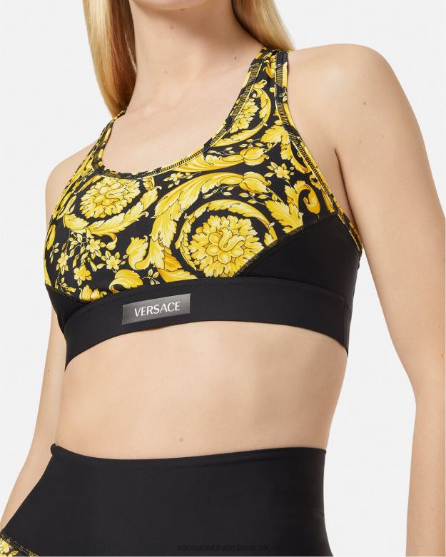 oblečenie X8X8P240 Versace barocco športová podprsenka čierna ženy