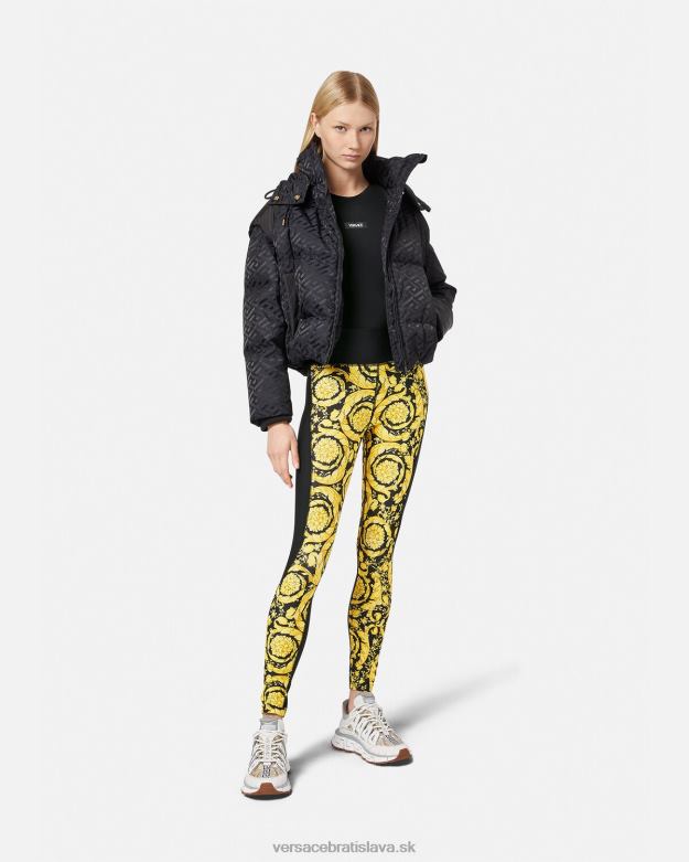 oblečenie X8X8P242 Versace barocco gymnastické tričko čierna ženy