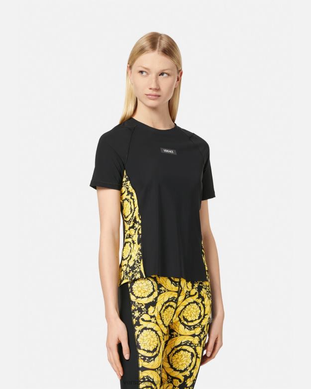 oblečenie X8X8P242 Versace barocco gymnastické tričko čierna ženy